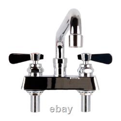 12 Swing Spout Commercial Sink Faucet Bar Deck Mount Heavy Duty 4 Centers GPM