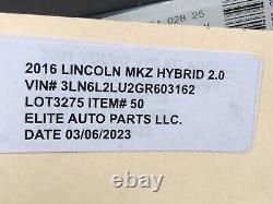 13-20 Lincoln Mkz Center Deck LID Mounted Brake Stop Tail Light Lamp Oem Lot3275