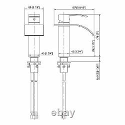 27.56 Hose Deck Mount Square Single Handle & Single Hole Bathroom Sink Faucet