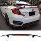 2 Post Universal Gloss Black Rear Trunk Spoiler Wing Lip With 3rd Brake Light Abs