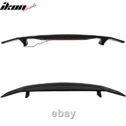 2 Post Universal Gloss Black Rear Trunk Spoiler Wing Lip with 3RD Brake Light ABS