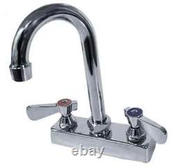 Advance Tabco K-52 3.5 Gooseneck Faucet Deck Mount with 4 Center NO LEAD