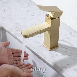 BANGPU Bathroom Basin Faucet 1 Hole Bathroom Sink Faucet Deck Mounted Single Lev