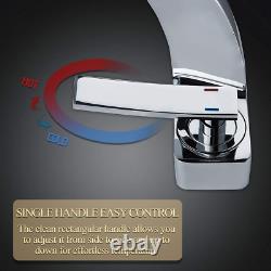 BECOLA Chrome Bathroom Sink Faucet, Single Hole Faucet for Bathroom Sink, Solid