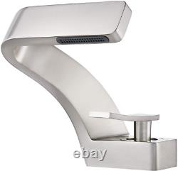 Bathroom Sink Waterfall Faucet Solid Brass Single Handle Hot and Cold Water