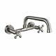 Brushed Nickel Wall Mount Faucet 8 Inch Center Kitchen Sink (brushed Nickel)