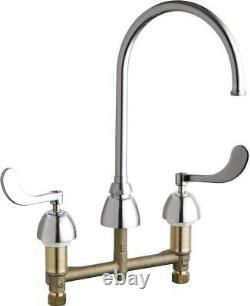 Chicago Faucets 201-AGN8AFC317ABCP Deck-mounted Manual Faucet with 8 Centers