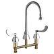 Chicago Faucets 786-abcp Deck-mounted Commercial Faucet 8 Centers Gooseneck