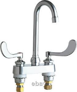 Chicago Faucets 895-317E65VPXKAAB Deck-mounted Sink Faucet with 4 Center Chrome