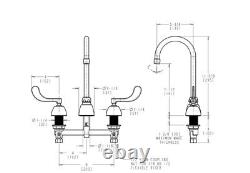 Chicago Faucets Deck-Mounted Manual Sink Faucet 8 Center 786-E72ABCP