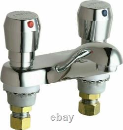 Chicago Two Handle 4 Center Bathroom Sink Faucet Polished Chrome 802-665ABCP