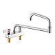 Commercial Deck-mounted Faucet With 4 Center And 18 Double-jointed Swing Spout