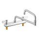 Commercial Deck-mounted Faucet With 8 Center And 18 Double-jointed Swing Spout