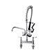 Commercial Faucet With Sprayer 25 Height Deck Mount 8 Inch Center Pre Rinse