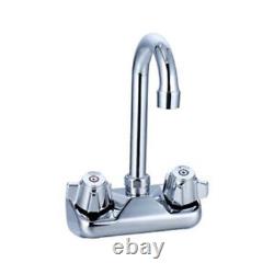 Commercial Hand Sink Faucet Stainless Steel NSF Fits Any 4 Center