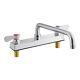 Commercial Kitchens Deck-mounted Faucet With 8 Center And 12 Swing Spout