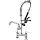 Commercial Sink Faucet Pre-rinse Kitchen Pull Down Sprayer 8 Center Deck Mount