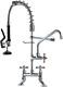 Commercial Sink Pre-rinse Sprayer 4-8 Inch Center Deck Mount 26'' Height Kitchen