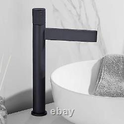 Contemporary Waterfall Spout Single Handle Tall Bathroom Vessel Sink Faucet Soli