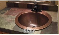 Copper Bathroom Sink Bell Kit All-In-One Ashfield Rustic Bronze Center Faucet