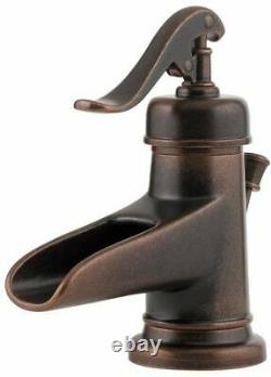Copper Bathroom Sink Bell Kit All-In-One Ashfield Rustic Bronze Center Faucet