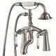 Deck Mount Bathtub Faucet 2 Hole 6 Inch Center With Handheld Brushed Nickel