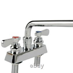 Deck Mount Heavy-Duty Bar Faucet with 12 Swing Spout and 4 Centers Commercial