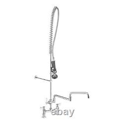 Deck-Mounted Pre-Rinse Faucet with 8 Centers & 24 Double-Jointed Add-On Faucet