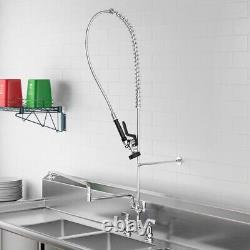 Deck-Mounted Pre-Rinse Faucet with 8 Centers & 24 Double-Jointed Add-On Faucet