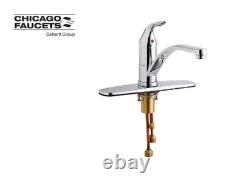 Deck-Mounted Sink Faucet, 8 Centers, 1/2 Npsm Supply Inlets For 3/8 (IB-01)