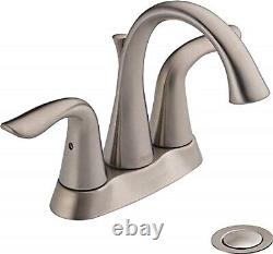 Delta 2538-SSMPU-DST Lahara Bathroom Faucet Two Handle Deck Mount Stainless