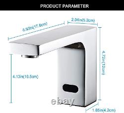 Electric Automatic Touchless Bathroom Sink Faucet Hot and Cold Mixer Sensor Fauc