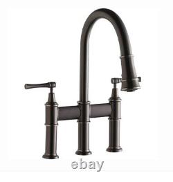 Elkay Explore Three Hole Bridge Faucet with Pull-down Spray (LKEC2037AS)