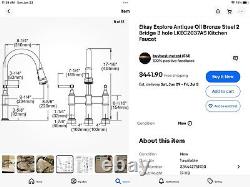 Elkay Explore Three Hole Bridge Faucet with Pull-down Spray (LKEC2037AS)