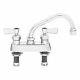Fisher 4 Centers Deck Faucet With14 Swing Spout, Polished Chrome, 3514