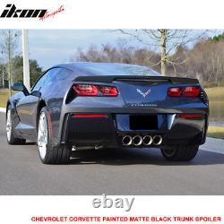 Fits 14-19 Chevrolet Corvette C7 Rear Trunk Spoiler Wing Matte Black ABS