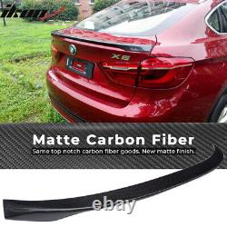 Fits 15-19 BMW X6 F16 Rear Trunk Lid Spoiler Wing Matte Carbon Fiber P-2 Style