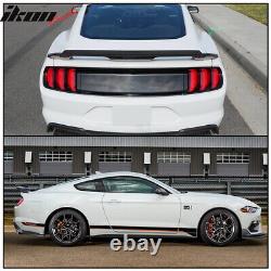 Fits 15-23 Mustang Coupe 2DR GT500 Matte Black Trunk Spoiler Wing With Gurney Flap