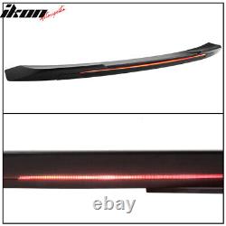 Fits 16-19 Chevy Cruze Sedan Long LED Style Trunk Spoiler Wing Matte Black ABS