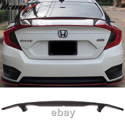 Fits 16-21 Honda Civic Sedan 2 Post Rear Trunk Spoiler Wing Type A Style ABS