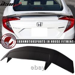 Fits 16-21 Honda Civic Sedan Gloss Black Trunk Spoiler Wing Type A Style 2 Post