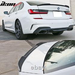 Fits 19-23 BMW G20 3-Series Carbon Fiber CS Style Rear Trunk Spoiler Wing Lip
