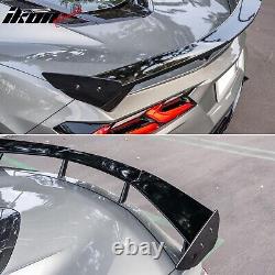 For 20-24 Chevy Corvette C8 Stingray Z51 High Wing Trunk Spoiler Gloss Black ABS