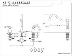 Heritage KB1791ALLS Two-Handle 3-Hole Deck Mount Widespread Kitchen Faucet