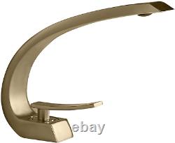 Homary 1-Handle Single Hole Solid Brass Sink Faucet Bathroom Curved Spout