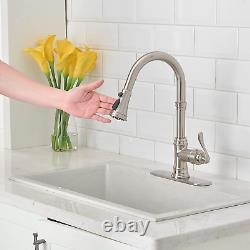 Homevacious Touchless Kitchen Faucet with Pull down Sprayer Single Handle One Ho