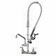 Imlezon Commercial Sink Faucet With Pull Down Sprayer 8 Center Wall Mount 35 H