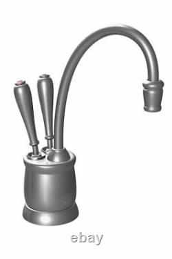 InSinkErator F-HC2215SN Indulge Tuscan Hot/Cold Water Faucet, Satin Nickel New