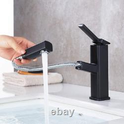 KAIYING Bathroom Sink Faucet with Pull Out Sprayer, Single Handle Basin Mixer Ta