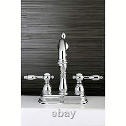 KB1491TAL Tudor 4 Inch Center Bar Faucet Without Drain, Polished Chrome, 4-3/